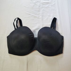Victoria's Secret Body by Victoria Black Lined Strapless Bra 34DDD Underwire
